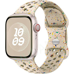 Sport Strap for Apple Watch Band 44mm 45mm 46mm 49mm/38mm 40 41mm Colored Particles Rubber Band IWatch Ultra 11 10 9 8 7 6 5 SE