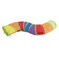Cat Tunnel Tube Kitty Tunnel Bored Cat Pet Toys Peek Hole Toy Interactive for Indoor Cats Exercise Fun Reduce Anxiety Durable Pet Shop