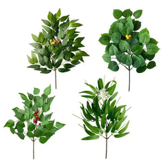 Fake Plant Home Living Room Decor Simulation Green Eucalyptus Leaves Jungle Arrangement Flower Arrangement Accessories
