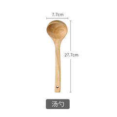 Wooden Spatula Wooden Spoon Frying Spatula Solid Wood High Temperature Resistant Soup Spoon No Paint No Wax Natural Material Kitchen Tools, Cooking Utensils