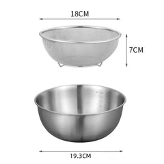 1-3 Stainless Steel Bowl Set with Scale for Cooking Baking Food Storage Large Capacity Mixing Bowls for Home Cooking Essentials, Kitchen Tools