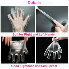Clear Disposable Gloves Transparent Plastic Gloves Latex Free Food Prep Safe Gloves for Cooking Cleaning BBQ Kitchen Things