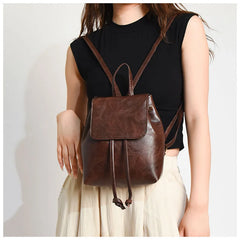 Fashion PU Leather Backpack for Women – Vintage Travel & School Bag