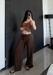 Ctenkevet-High Waist Wide-Leg Yoga Joggers for Women, Female Casual Tracksuit Bottoms, Straight Outdoor Baggy Sweatpants, Autumn