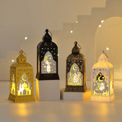 Creative Eid Mubarak Candle Lamp Islamic Ramadan Crescent Moon and Star Night Light Muslim Party Decor Eid Party Supplies