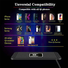 Car Wireless Charger Silicone Non Slip Pad for iPhone 17 16 15 14 Samsung Car Wireless Phone Chargers Fast Charging Station