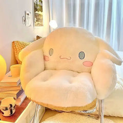 Home Decor Kawaii Cinnamoroll Big Size Cute Plush Half Surrounded Black Kuromi Cushion Backrest Dormitory Office Non-Slip Chair Cushion