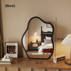 Vintage Full Length Floor Mirror Standing Full Body Large Decorative Gold Frame Cloud Accent Bedroom Living Room Furniture