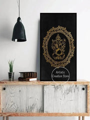 Golden Om Hindu Symbol Ganesha Poster  Indian God Canvas Prints Wall Art for Living Room Bedroom  Minimalist Decor Spiritual Hom