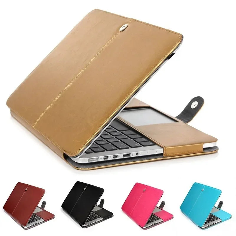 Leather Laptop Bag Case for MacBook Air 13 13.3 13.6 Retina M2 Mac Book Pro 14 Inch 2022 Folio Sleeve Carrying Cover Accessories