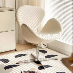 Olevo Wrapped Swan Chair, Small Sofa Comfortable Sitting Experience Simple Solid Color Adjustable Office Chair Make Up Stool Office Furniture