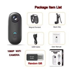  4K FHD Outdoor Sports Camera In Helmet Motorcycle Bike Thumb Size Snap Cam with Waterproof CaseFilming Bicycle Video Recording