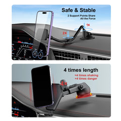 Universal Magnetic Phone Holder Car Long Arm Windshield Dashboard Magnet Car Holder Mount Dock for Phone Mobile Stand for IPhone