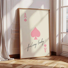 1pcs Ace Card Positive Sayings Print Fashion Canvas Wall Art Canvas Print Aesthetic Decor Vintage Bedroom Cute Poster  wall art