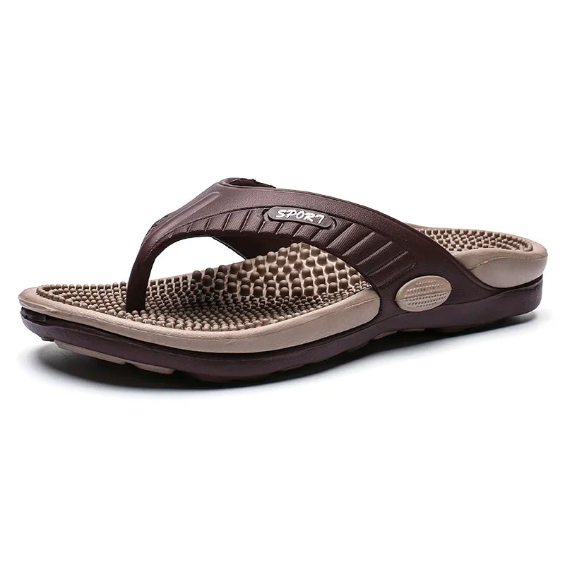 Men’s Massage Flip Flops – Breathable Summer Beach Sandals