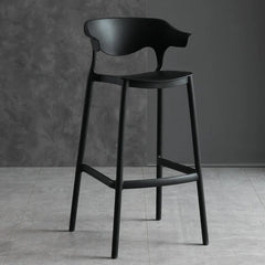 Bar Chair Household Plastic Island Backrest High Foot Dining Chair Stackable High Stool Cafe Negotiation High Stools Kitchen & Dining Furniture Bar Stools & Counter Stools