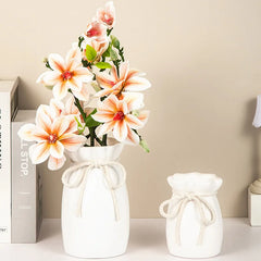 Nordic Bow Design Plastic Flower Vase – Modern Home Decor