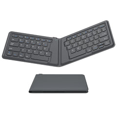 BOW Foldable Bluetooth Keyboard with Touchpad/Numberic Pad Portable Rechargeable Folding Wireless Keyboard for Tablet ipad