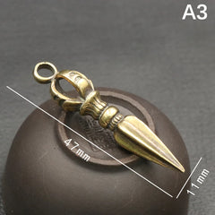 Handcraft Pendant Vintage Solid Religious Pestle Prayer Pendants Nepal Tibetan Buddhist Vajra Copper Crafts