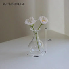 Creative Cute MINI Glass Vase Hydroponic Terrarium Art Hydroponic Table Vase Glass Crafts DIY Aromatherapy Bottle Home Decor