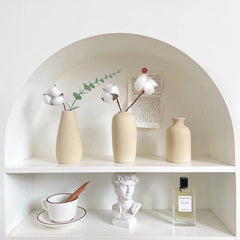 INS Nordic White Ceramic Vase – Decorative Flower Pot Home Decor