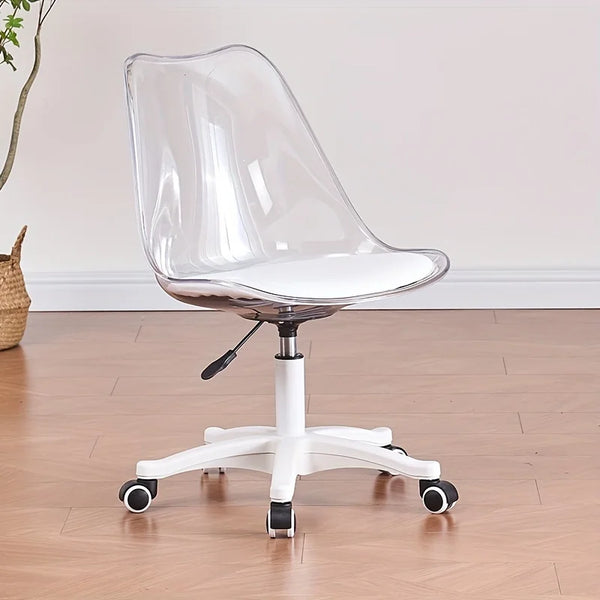 Transparent office chair, swivel chair, makeup room, rotating and lifting high stool chairs for bedroom  single chair Office Furniture