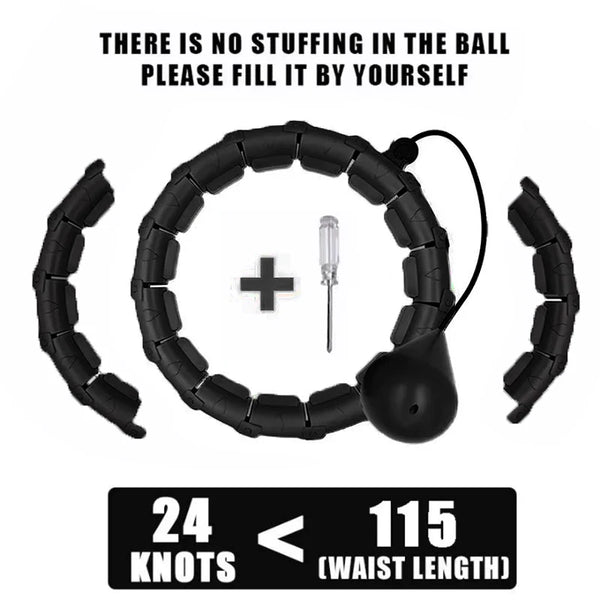 24 Section Sports Circle Portable Adjustable and Detachable Shaping Circle Waist Easy Weight Loss and Fitness Equipment