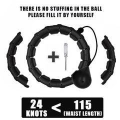 24 Section Sports Circle Portable Adjustable and Detachable Shaping Circle Waist Easy Weight Loss and Fitness Equipment