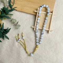 10mm 33PCS Glass Tasbih Islamic Prayer Beads Bracelet for Women