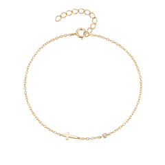 ROXI 925 Sterling Silver Punk Cross Bracelet For Women Party Street 20cm Bangle Pulseras Plata 18k Gold /Silver Color Jewelry