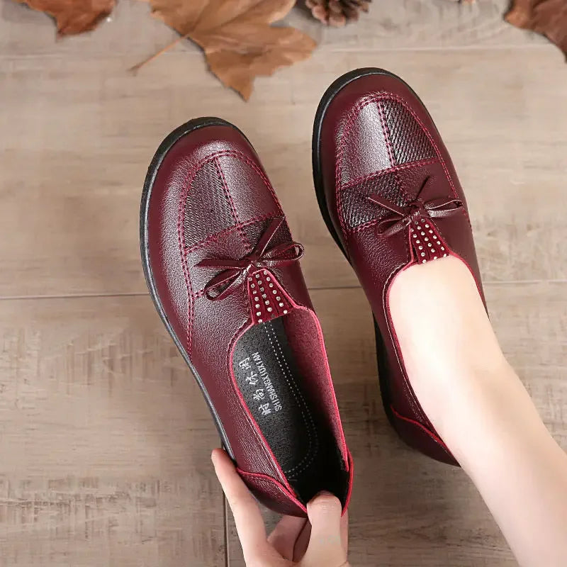 Women’s Leather Flats Classic Casual Loafers