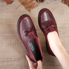 Women’s Leather Flats Classic Casual Loafers