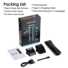 Men’s Body Hair Trimmer Groin & Beard Electric Shaver