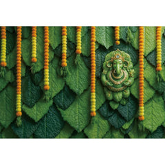 Indian Garlands Diwali Backgrounds Marigold Flowers Curtain Puja Ganpati Pooja Traditional Birthday Wedding Party Decor Backdrop