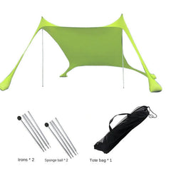 Camping Tent Outdoor Beach Awning UPF50+ Windproof All-in-One Beach Tent Portable Camping Picnic Outdoor Sun Protection Awning