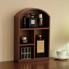 Desktop Storage Cabinet Wall Mount Vintage Style Cosmetic Organizer Display Shelf for Kitchen Dresser Home Living Room Bedroom Kitchen & Dining Furniture Kitchen Display Cabinets