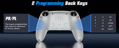Controller For Playstation 5 PS5/PS5 Pro/Slim/PC,RGB Wireless Gamepad W/Hall Effect Trigger Marco/Turbo Anti-Drift Game Joystick