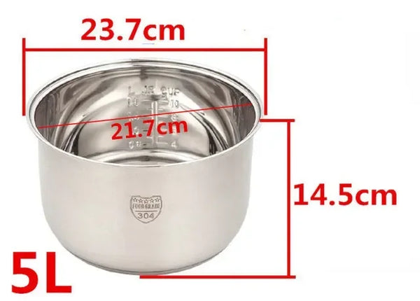 304 stainless steel rice cooker inner container Non stick Cooking Pot Replacement Accessories kitchen food Rice Cooker liner Kitchen Tools, Cooking Utensils