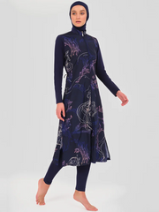 3PCS/Set Muslim Modest Burkini Femmes Swimwear Long Women Waterproof Swimming Suit Long Sleeve Swimsuit Hijab, Top, Pant