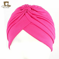 NEW Luxury Divas Stretchable turban Head wrap hat with beaded pendant women Headwear