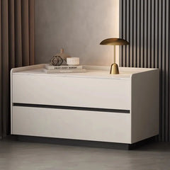 Italian Minimalist Bedside Table with Drawers Bedroom Furniture