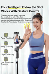 AOCHUAN 3-Axis Handheld Gimbal Phone Stabilizer with Extension Rod  8.0 Anti Shake Face Tracking for Phone Outdoor Shooting Vlog