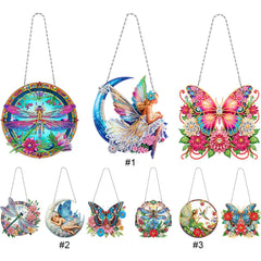 3-Piece 2D DIY Diamond Painting Pendant Set – Home & Window Decor