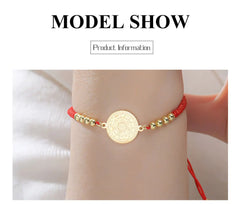 Lucktune Seven Angels Compass Bracelets Stainless Steel Women's Hand Bracelet Religious Amulet Jewelry Party Gifts Wholesale