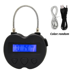 Multifunctional LCD Display Time Lock, Waterproof USB Rechargeable Temporary Timer Padlock, Smart Time Lock for Travel and More