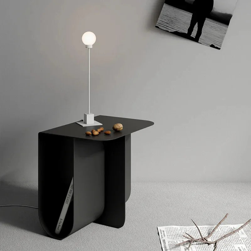 Mini Stainless Steel / Iron Sofa Side Table Designer Minimalist Living Room Netflix Modern Bedside Table Bedside Table Bedroom Furniture