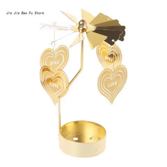 Rotary Candle Holder Spinning Candleholder Metal Tea Light Stand for Romantic Wedding Home Table Decor Christmas Gift