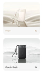 Baseus 10000mAh Power Bank 22.5W Built-In Dual USB-C Cable Thinner Fast Charging for iPhone 17 Pro Max Samsung S25 Xiaomi Poco