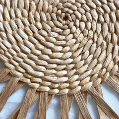 Nordic Round Woven Ottoman Small Mobile Footrest Stool
