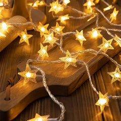 Muslim Ramadan Festival Supplies Star LED Light String Battery Powered EID Mubarak Ornaments Ramadan Decoration for Home Party